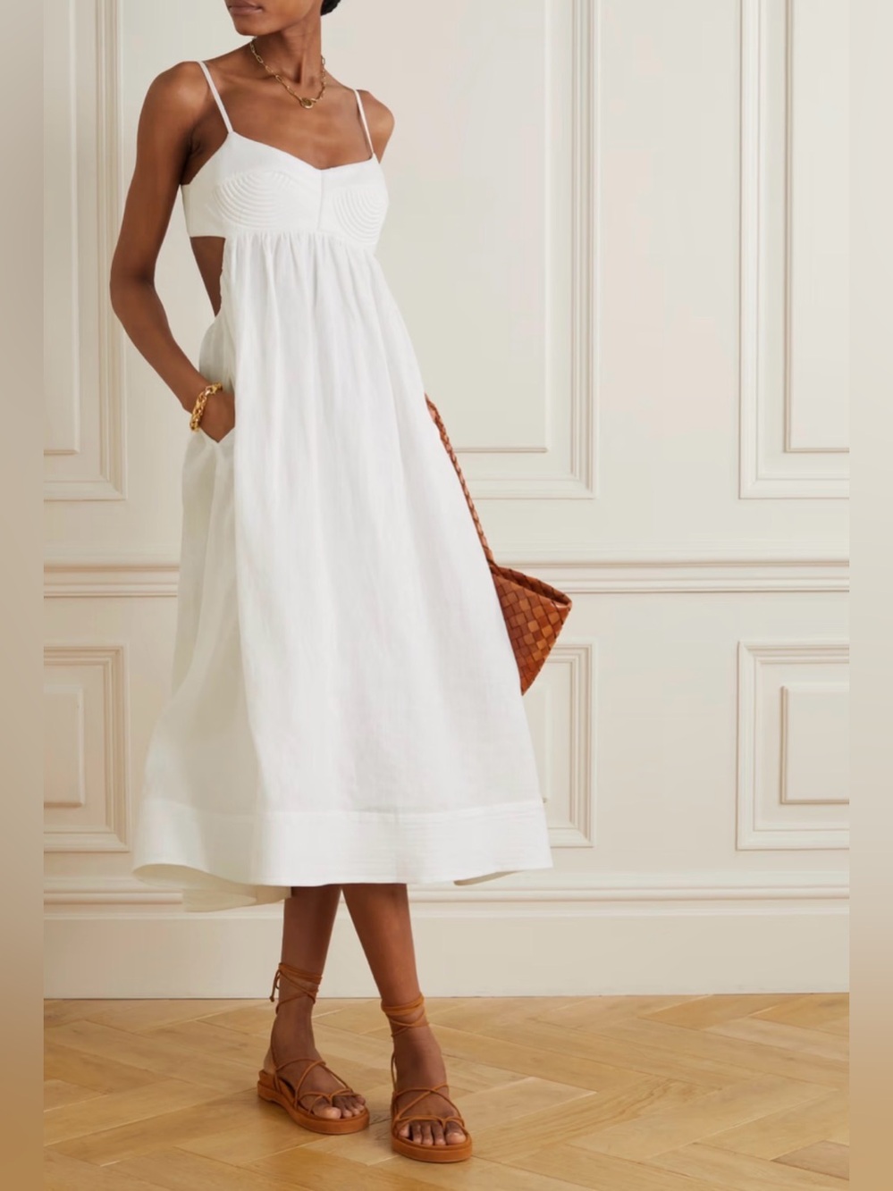 Zimmermann Rosa Bralette midi dress size 0